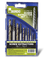 10 Piece Screw Extractor Set-Includes LH Stub Drills